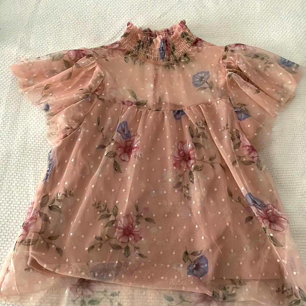 Floral sheer top